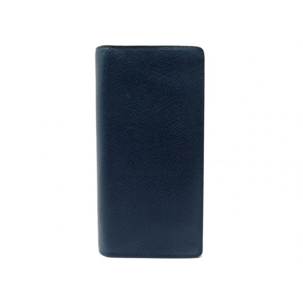 PORTEFEUILLE LOUIS VUITTON BRAZZA M30292 EN CUIR TAIGA BLEU MARINE WALLET 575€