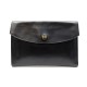 VINTAGE POCHETTE A MAIN HERMES RIO EN CUIR BOX NOIR SAC BLACK CLUTCH 1200€