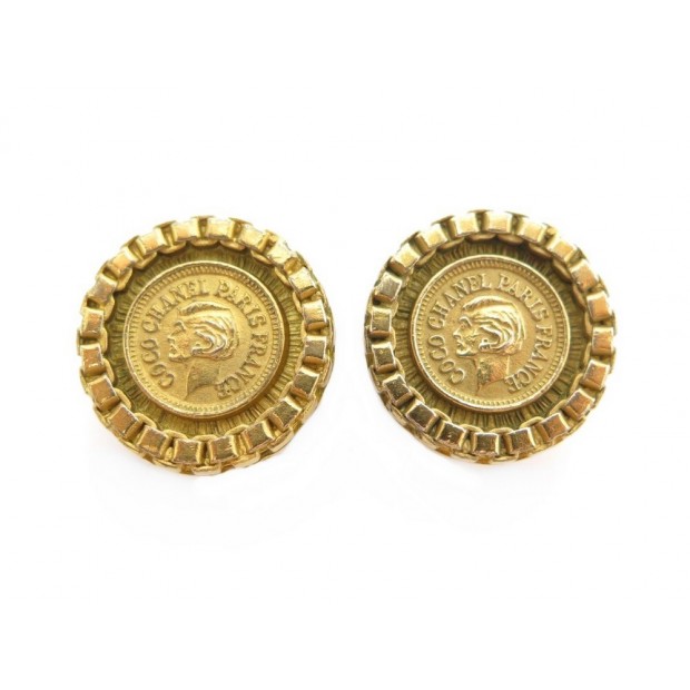 Vintage Chanel CC Statement Coin Clip-on Earrings