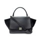 NEUF SAC A MAIN CELINE TRAPEZE MM BANDOULIERE EN CUIR ET DAIM NOIR HANDBAG 2500€