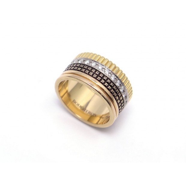 BAGUE BOUCHERON QUATRE CLASSIQUE LARGE JRG00623 T58 OR ET DIAMANTS + BOITE 8700€