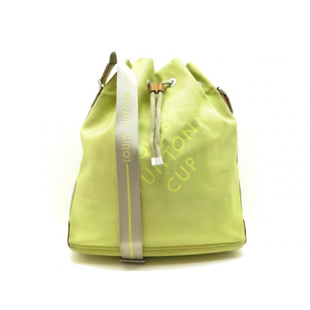 SAC A MAIN LOUIS VUITTON DAMIER GEANT AMERICA CUP SEAU BUCKET LIME HANDBAG 1000€