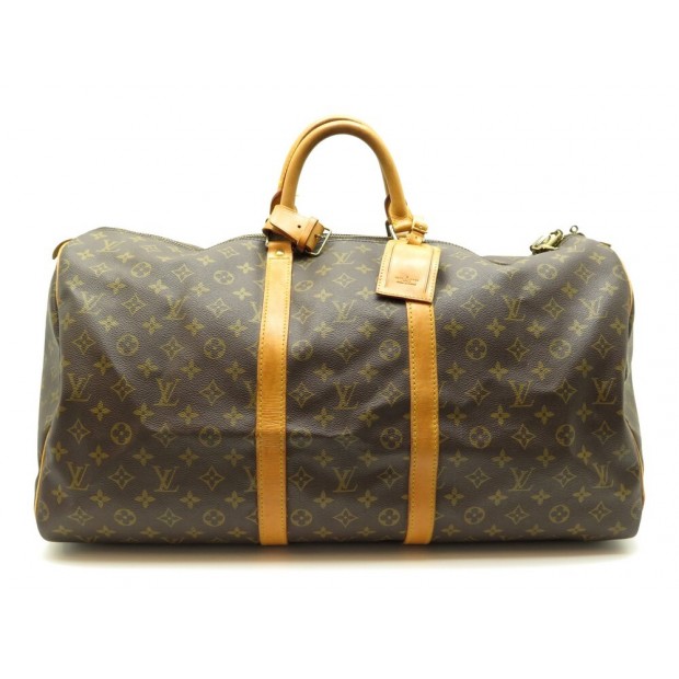 VINTAGE SAC VOYAGE A MAIN LOUIS VUITTON KEEPALL 55 TOILE MONOGRAM M41424 1240€