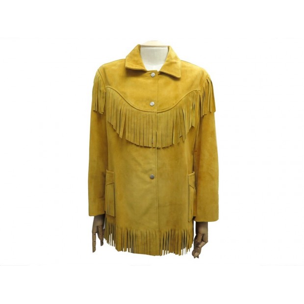 NEUF VESTE ISABEL MARANT ABEL 19P001L T38 M EN DAIM A FRANGES CAMEL JACKET 1500€