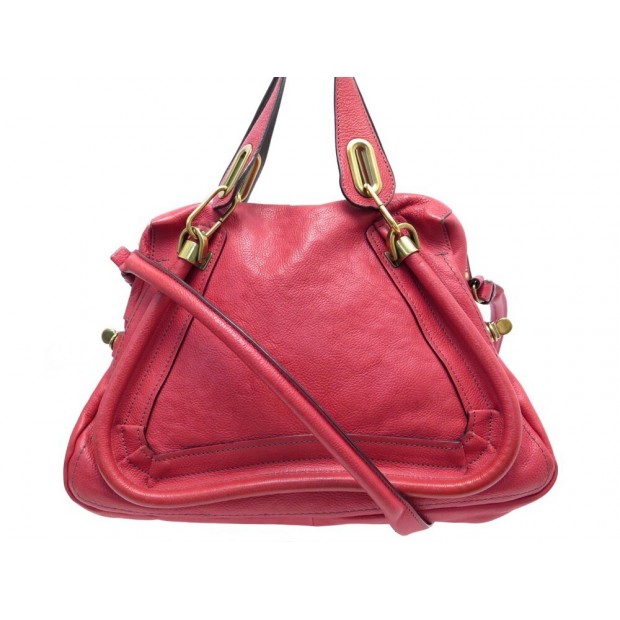 NEUF SAC A MAIN CHLOE PARATY MM EDITION LIMITEE PRINTEMPS CUIR ROUGE BAG 1400€