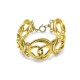 VINTAGE BRACELET CHANEL LOGO CC T 19 EN METAL DORE DE CASTELLANE 1990 JEWEL 890€