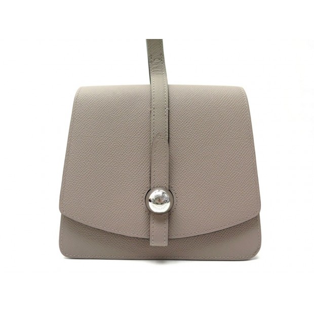 NEUF SAC A MAIN MOYNAT MADELEINE MINAUDIERE CUIR GRIS TOURTERELLE CLUTCH 2700€