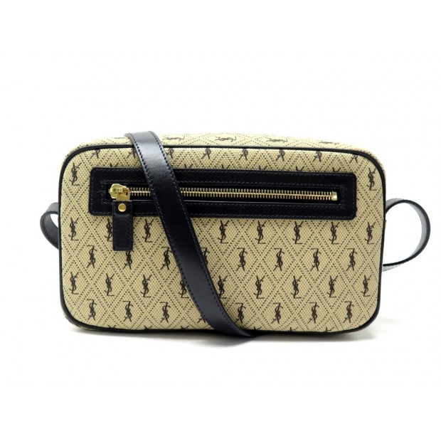 NEUF SAC A MAIN SAINT LAURENT CAMERA MONOGRAM 568608 BANDOULIERE EN TOILE 850€