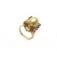 BAGUE JUPE VALERIAN T52 EN OR PERLE SERTIE 24 DIAMANTS BAGUETTE BLANC JAUNE 1€