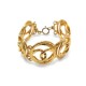 VINTAGE BRACELET CHANEL LOGO CC T 19 EN METAL DORE DE CASTELLANE 1990 JEWEL 890€