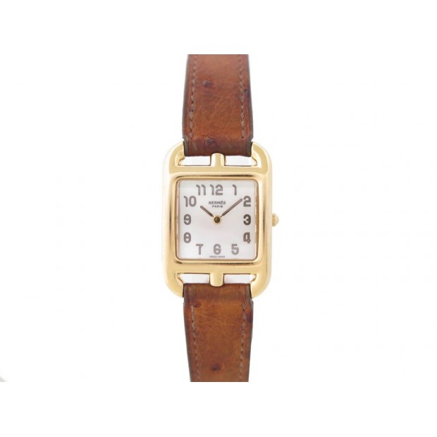 MONTRE HERMES CAPE COD 23 MM CC1.285 EN OR 18K NACRE QUARTZ GOLD WATCH 5890€