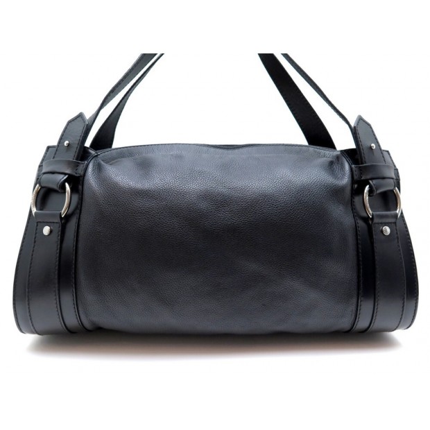 SAC A MAIN LANCEL LAURE MANAUDOU EN CUIR NOIR BLACK LEATHER HANDBAG