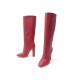 CHAUSSURES GIANVITO ROSSI BOTTES A TALONS 37 80726 CUIR ROUGE RED BOOTS 1195€