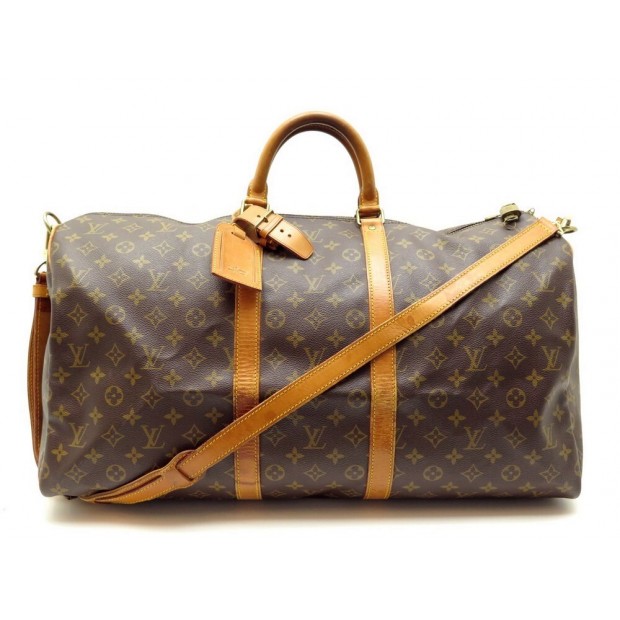 VINTAGE SAC DE VOYAGE LOUIS VUITTON KEEPALL 55 BANDOULIERE TOILE MONOGRAM 1540€