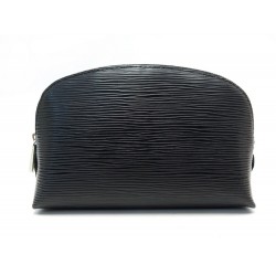 NEUF TROUSSE LOUIS VUITTON POCHETTE COSMETIQUE EN CUIR EPI NOIR NEW POUCH 380€