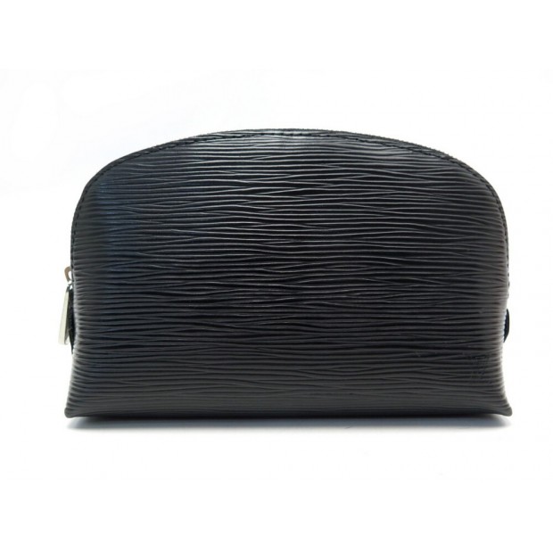 NEUF TROUSSE LOUIS VUITTON POCHETTE COSMETIQUE EN CUIR EPI NOIR NEW POUCH 380€