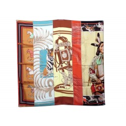 FOULARD HERMES CARRE EN CARRES BALI BARRET SOIE MULTICOLORE SILK SCARF 345€