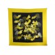 VINTAGE FOULARD HERMES JEUNES COQS MADAME DE LA TORRE SOIE JAUNE SILK SCARF 375€