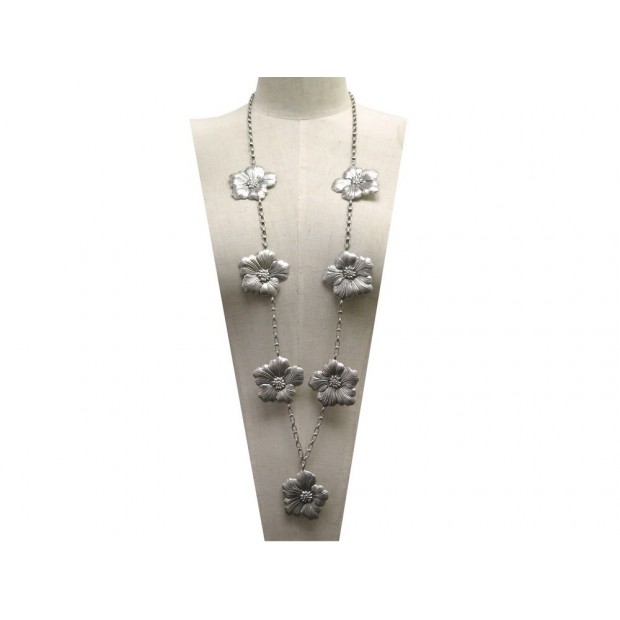 NEUF COLLIER BUCCELLATI GARDENIA SAUTOIR 100 CM EN ARGENT MASSIF + BOITE 1400€