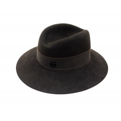 NEUF CHAPEAU MAISON MICHEL FEDORA TAILLE S 52 FEUTRE MARRON NEW HAT 485€