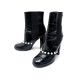 CHAUSSURES CHANEL G30160 37C IT 36 FR BOTTINES A TALONS EN CUIR VERNI NOIR 1310€