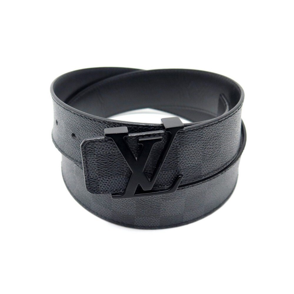 Louis Vuitton LV Initiales 40mm Reversible Belt Graphite Damier Graphite. Size 90 cm