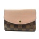 PORTEFEUILLE LOUIS VUITTON NORMANDY TOILE DAMIER CUIR PORTE MONNAIE WALLET 879€