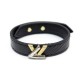 BRACELET LOUIS VUITTON LV TWIST M6400 14-18 CM CUIR EPI NOIR LEATHER JEWEL 230€