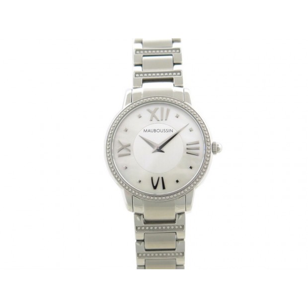 MONTRE MAUBOUSSIN JARDIN DU PALAIS ROYAL 9296100 QUARTZ 33 MM ACIER + ECRIN 385€