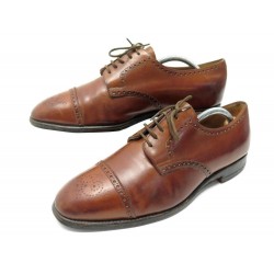 CHAUSSURES JOHN LOBB NADER 8E 42 DERBY BOUT FLEURI CUIR MARRON +EMBAUCHOIR 1045€