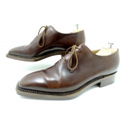 CHAUSSURES SANTONI RICHELIEU 4956 ONE CUT 10.5 IT 44.5 45 FR CUIR SHOES 695€