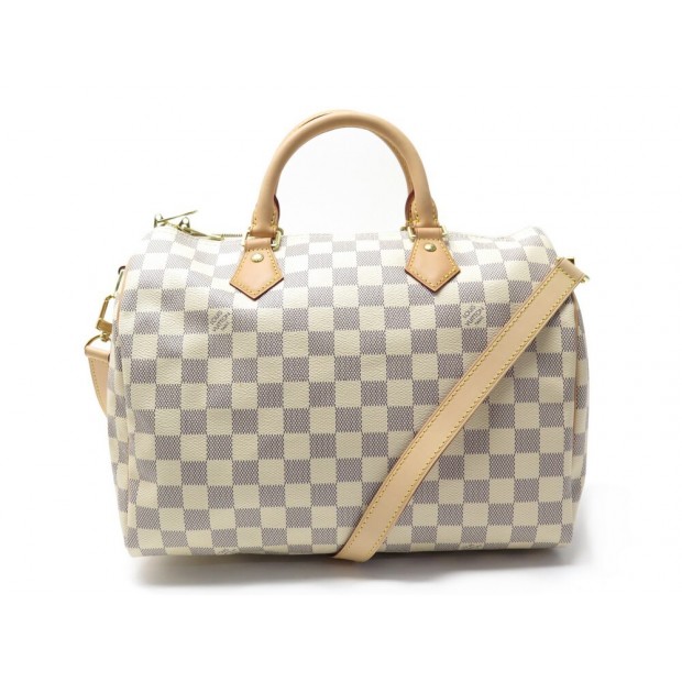 Louis Vuitton LV speedy 30 Damier Azur Beige ref.278488 - Joli Closet