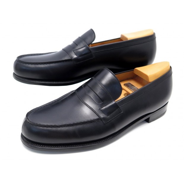 NEUF CHAUSSURES JM WESTON 180 10C 44 MOCASSINS EN CUIR NOIR + EMBAUCHOIRS 715€