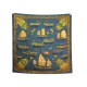 FOULARD HERMES JONQUES ET SAMPANS CARRE 90 DE LA PERRIERE SOIE SILK SCARF 375€