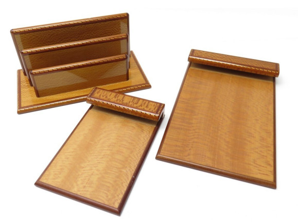 necessaire bureau trieur courrier hermes en bois de
