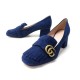 NEUF CHAUSSURES GUCCI MOCASSINS TALONS MARMONT 408208 39IT 40 FR DAIM SHOES 650€