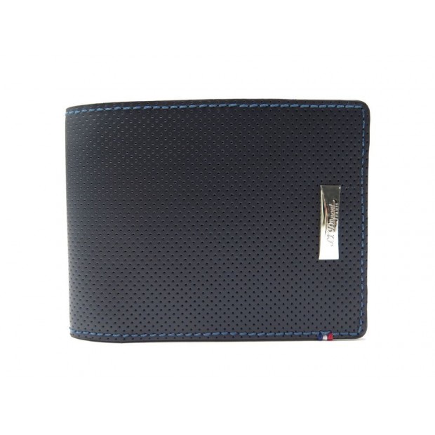 NEUF PORTEFEUILLE ST DUPONT DEFI 170601 CUIR BLEU MARINE PORTE CARTE WALLET 190€