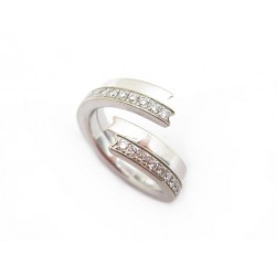 BAGUE CHAUMET T54 EN OR BLANC 23 DIAMANTS 0.32CT 12.4GR GOLD DIAMONDS RING 4270€