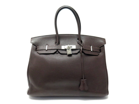 sac a main hermes birkin 35 en cuir togo marron