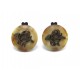 NEUF VINTAGE BOUCLES D'OREILLES HERMES CORS DE CHASSE CLIP EN CORNE EARRINGS