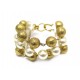 VINTAGE BRACELET CHANEL 3 RANGS PERLES BOULES DOREES EN METAL GOLDEN JEWEL 890€