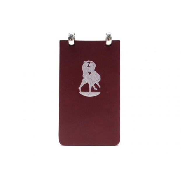 NEUF CARNET DE BAL HERMES ENTREZ DANS LA DANSE CUIR BORDEAUX + BOITE NOTEBOOK