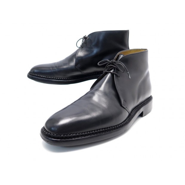 CHAUSSURES BOWEN BOTTINES 9 43 EN CUIR NOIR BLACK LEATHER BOOTS SHOES 345€