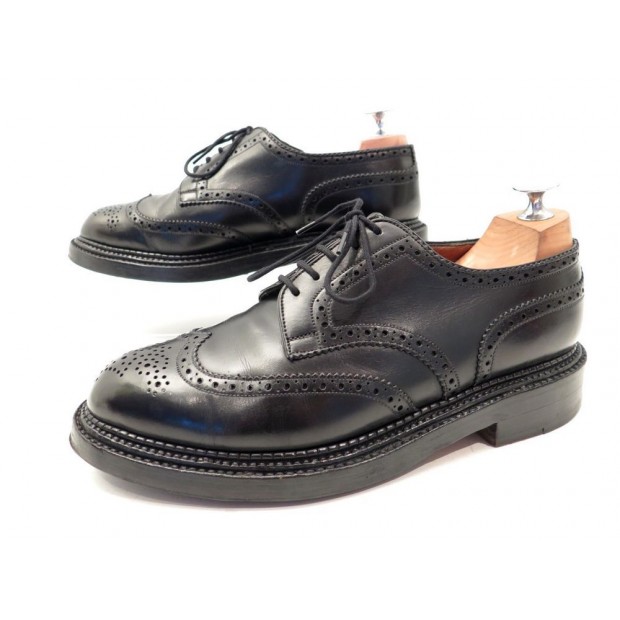CHAUSSURES JM WESTON DERBY TRIPLE SEMELLES 6.5E 40.5 LARGE CUIR NOIR SHOES 925€