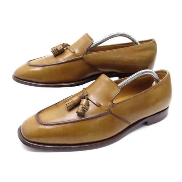 CHAUSSURES JOHN LOBB COLOMBO 8E 42 MOCASSINS A PAMPILLES CUIR +EMBAUCHOIRS 1160€