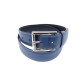 CEINTURE PRADA TAILLE 90 EN CUIR SAFFIANO BLEU BOUCLE ARGENTE LEATHER BELT 360€