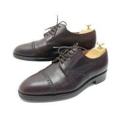 CHAUSSURES JOHN LOBB RUSSEL 8E 42 DERBY EN CUIR MARRON + EMBAUCHOIRS SHOES 1080€