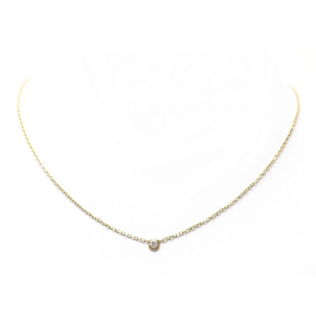 NEUF COLLIER CARTIER DIAMANTS LEGERS XS B7224517 47 CM EN OR JAUNE + ECRIN 890€