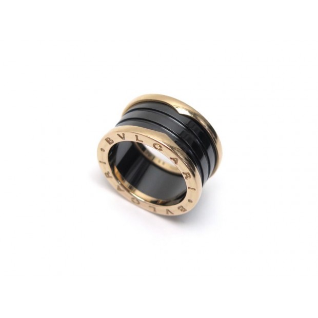 BAGUE BULGARI B ZERO1 345852 T55 EN OR ROSE ET CERAMIQUE NOIR + ECRIN RING 1700€