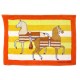 NEUF SORTIE TAPIS DE BAIN HERMES CHEVAUX EN COTON ORANGE HORSES BATH CARPET 350€